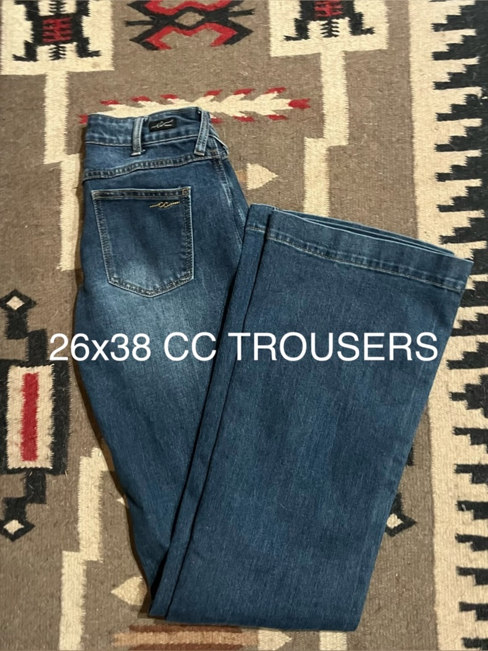 Cowgirl couture Trousers Dark Blue Denim Jeans 26x38